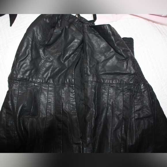 Free People Faux Leather Mini Dress 🌵Large - Picture 8 of 13